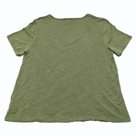 Old Navy Luxe women's green t-shirt short sleeve v- neck size medium - Picture 3 of 7
